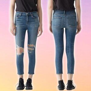AGOLDE Sophie High Rise Skinny Crop Size 25